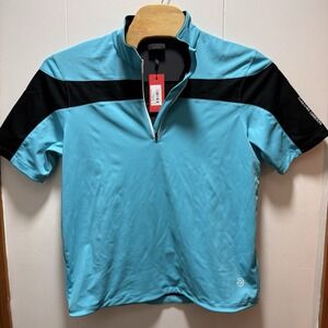Galvin Green Windbreaker Mens Large Short Sleeve Golf Blue 1/2 Zip NEW WITH TAGS